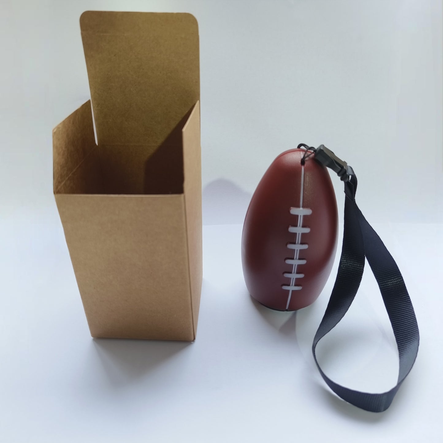 Creative American football shape automatic push bottle opener brown