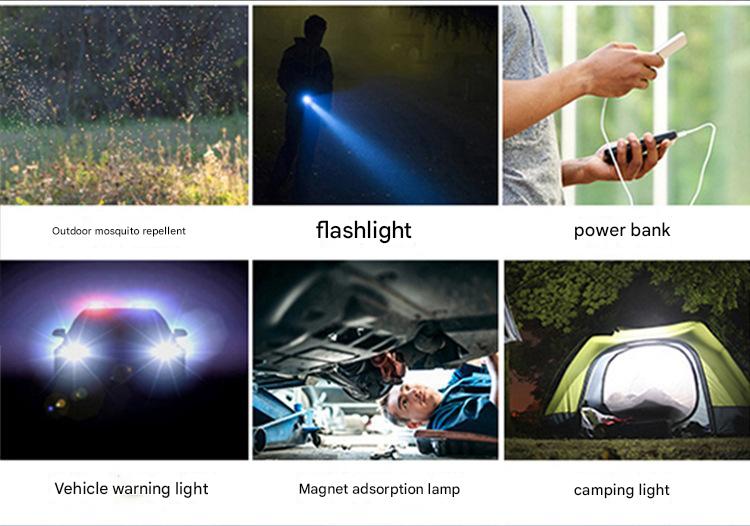 Outdoor supplies camping multi-function flashlight portable strong light LED camping endurance super strong tool light